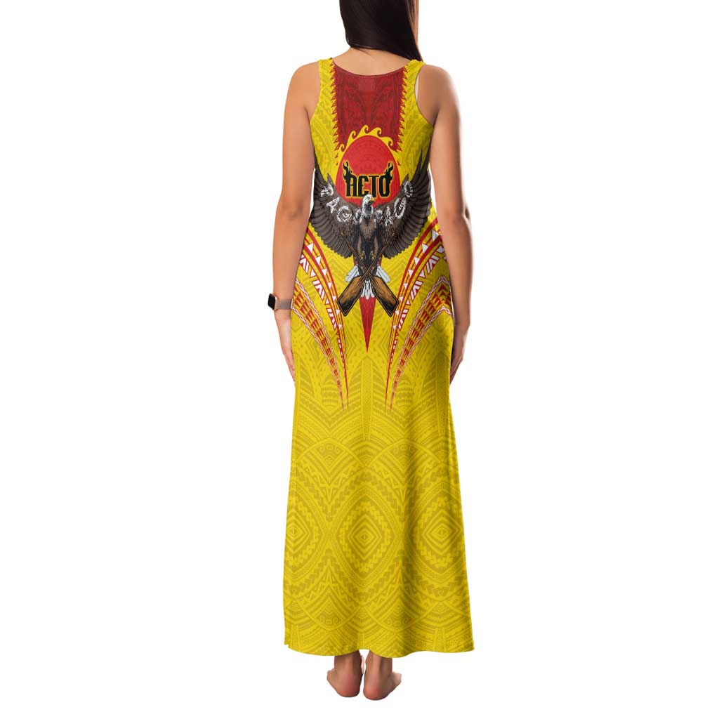 American Samoa Fautasi Race Family Matching Tank Maxi Dress and Hawaiian Shirt Pago Pago-Aeto Samoan Tattoo and Eagle LT03 - Polynesian Pride