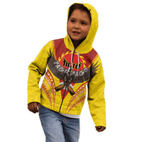 American Samoa Fautasi Race Kid Hoodie Pago Pago-Aeto Samoan Tattoo and Eagle
