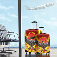 American Samoa Fautasi Race Luggage Cover Pago Pago-Aeto Samoan Tattoo and Eagle