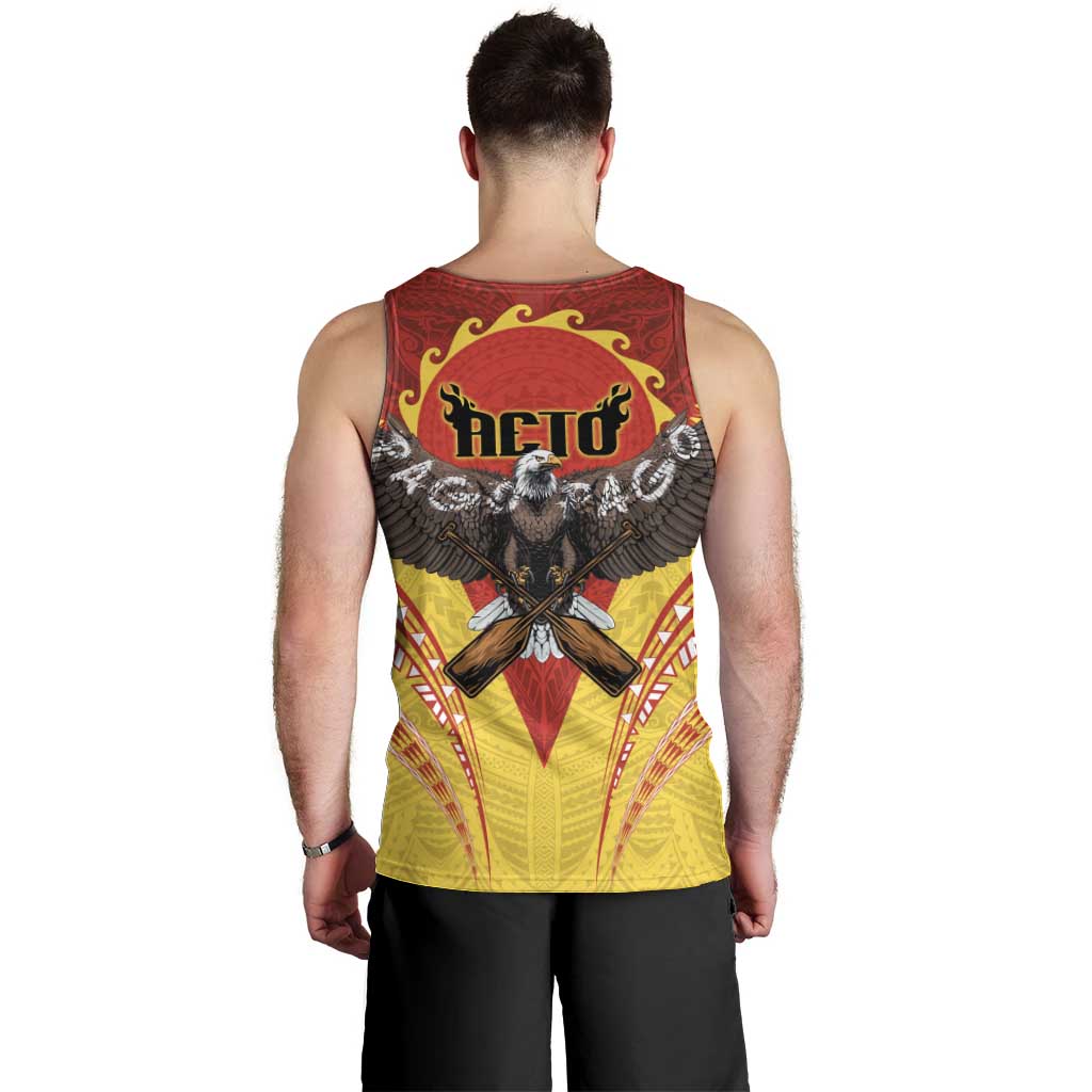 American Samoa Fautasi Race Men Tank Top Pago Pago-Aeto Samoan Tattoo and Eagle