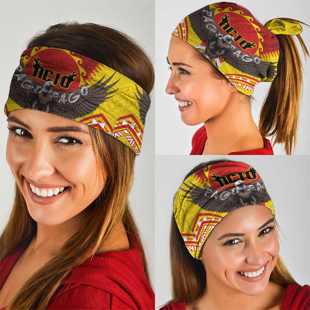 American Samoa Fautasi Race Neck Gaiter Pago Pago-Aeto Samoan Tattoo and Eagle