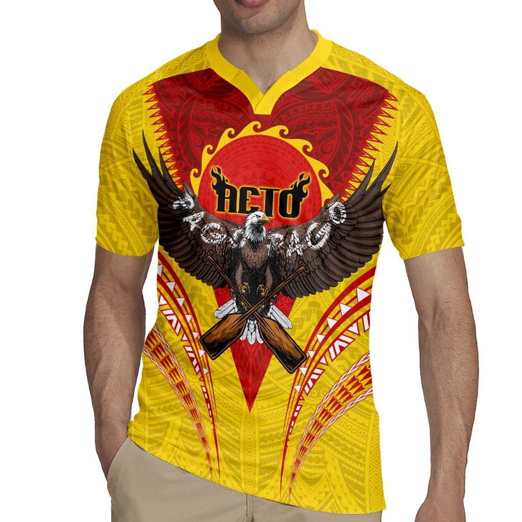 American Samoa Fautasi Race Rugby Jersey Pago Pago-Aeto Samoan Tattoo and Eagle