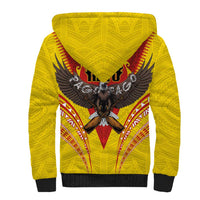 American Samoa Fautasi Race Sherpa Hoodie Pago Pago-Aeto Samoan Tattoo and Eagle