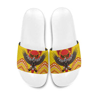 American Samoa Fautasi Race Slide Sandals Pago Pago-Aeto Samoan Tattoo and Eagle
