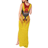 American Samoa Fautasi Race Tank Maxi Dress Pago Pago-Aeto Samoan Tattoo and Eagle