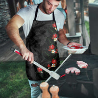 Hawaiian Taro Leaves-Hibiscus and Plumeria Apron Floral Tribal Tattoo Motif