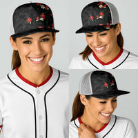 Hawaiian Taro Leaves-Hibiscus and Plumeria Baseball Net Cap Floral Tribal Tattoo Motif