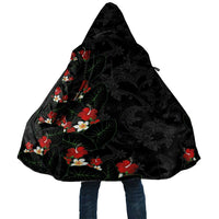 Hawaiian Taro Leaves-Hibiscus and Plumeria Cloak Floral Tribal Tattoo Motif LT03 Unisex Black - Polynesian Pride
