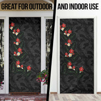 Hawaiian Taro Leaves-Hibiscus and Plumeria Door Cover Floral Tribal Tattoo Motif LT03 - Polynesian Pride