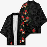 Hawaiian Taro Leaves-Hibiscus and Plumeria Kimono Floral Tribal Tattoo Motif LT03 - Polynesian Pride