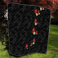 Hawaiian Taro Leaves-Hibiscus and Plumeria Quilt Floral Tribal Tattoo Motif LT03 - Polynesian Pride