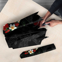 Hawaiian Taro Leaves-Hibiscus and Plumeria Umbrella Floral Tribal Tattoo Motif LT03 - Polynesian Pride