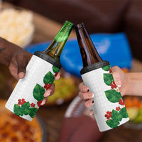 Hawaiian Taro Leaves-Hibiscus and Plumeria 4 in 1 Can Cooler Tumbler Polynesian Art-Kakau Tattoo White LT03 - Polynesian Pride