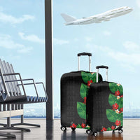 Hawaiian Taro Leaves-Hibiscus and Plumeria Luggage Cover Polynesian Art-Kakau Tattoo Black LT03 - Polynesian Pride