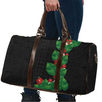 Hawaiian Taro Leaves-Hibiscus and Plumeria Travel Bag Polynesian Art-Kakau Tattoo Black LT03 - Polynesian Pride