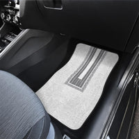 Philippines Polynesian Jasmine Pattern Car Mats With Barong Tagalog White Style LT03 - Polynesian Pride