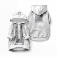 Philippines Polynesian Jasmine Pattern Pet Hoodie LT03 Pullover White - Polynesian Pride