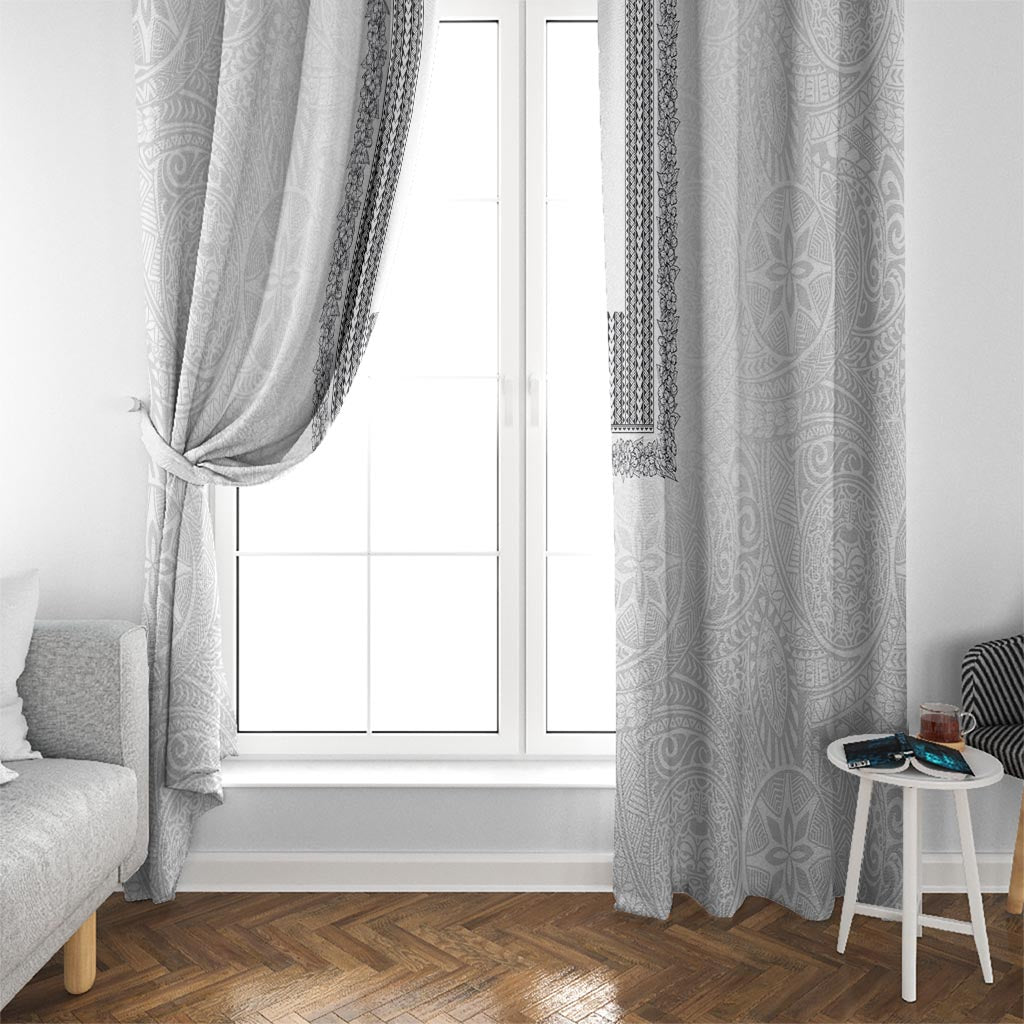 Philippines Polynesian Jasmine Pattern Window Curtain With Barong Tagalog White Style