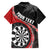 Personalised New Zealand Darts Family Matching Summer Maxi Dress and Hawaiian Shirt Koru Tribal Tattoo and Silver Fern Maori Pattern Red Color
