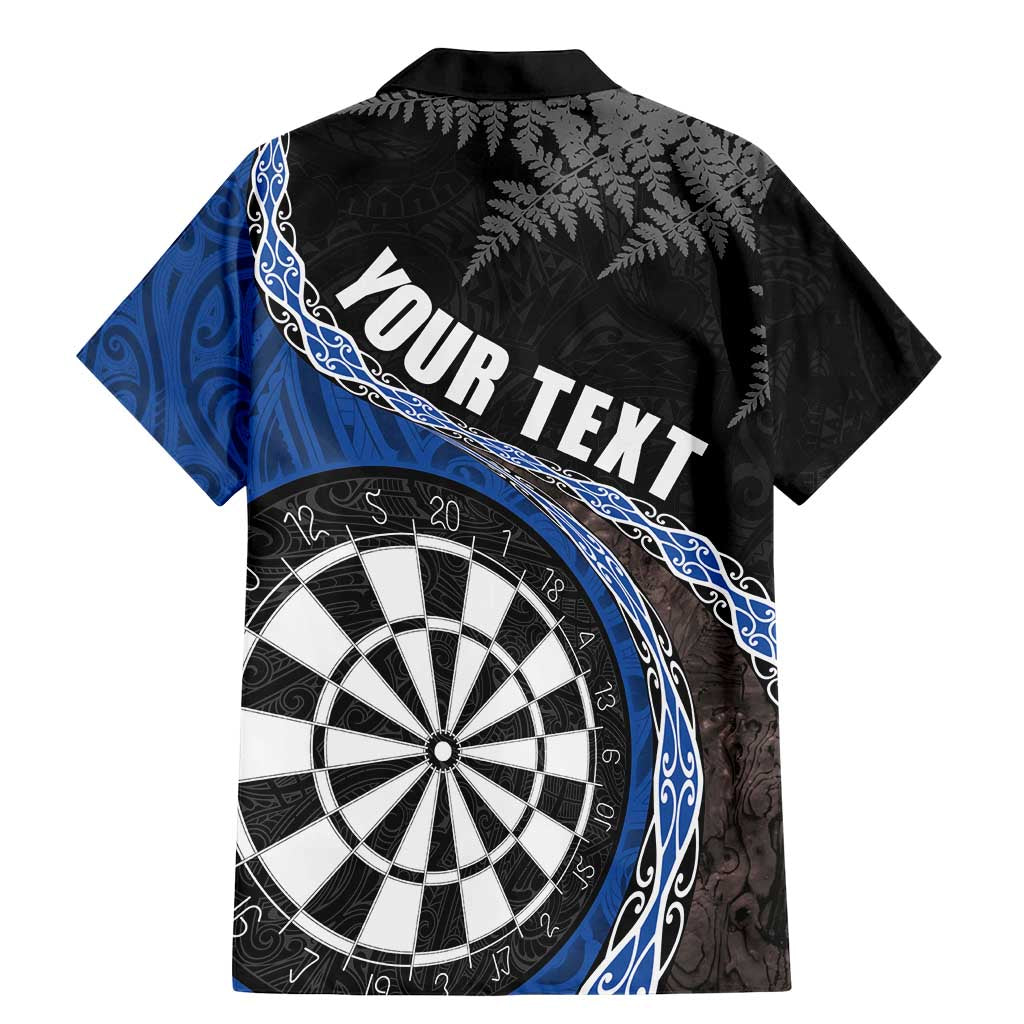 Personalised New Zealand Darts Family Matching Mermaid Dress and Hawaiian Shirt Koru Tribal Tattoo and Silver Fern Maori Pattern Blue Color LT03 - Polynesian Pride