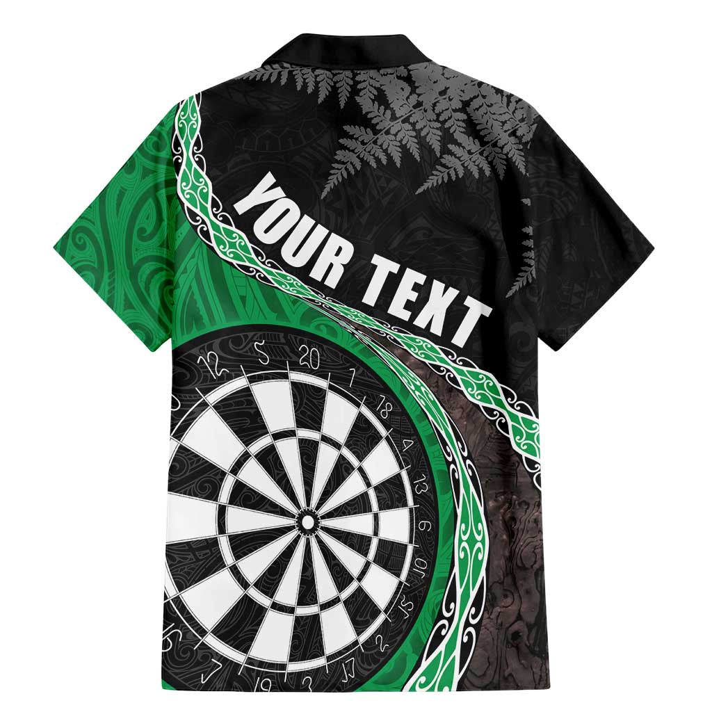 Personalised New Zealand Darts Family Matching Mermaid Dress and Hawaiian Shirt Koru Tribal Tattoo and Silver Fern Maori Pattern Green Color LT03 - Polynesian Pride