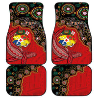 Tonga Ngatu and Australia Together Car Mats Polynesian Humpback Whale and Aboriginal Kangaroo