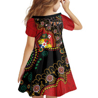 Tonga Ngatu and Australia Together Family Matching Off Shoulder Maxi Dress and Hawaiian Shirt Polynesian Humpback Whale and Aboriginal Kangaroo LT03 - Polynesian Pride