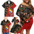 Tonga Ngatu and Australia Together Family Matching Off Shoulder Short Dress and Hawaiian Shirt Polynesian Humpback Whale and Aboriginal Kangaroo
