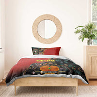 Personalised Papua New Guinea and Australia Together Bedding Set Bird-of-paradise and Kangaroo with Aboriginal Pattern LT03 - Polynesian Pride