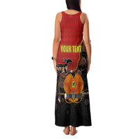 Personalised Papua New Guinea and Australia Together Family Matching Tank Maxi Dress and Hawaiian Shirt Bird-of-paradise and Kangaroo with Aboriginal Pattern LT03 - Polynesian Pride
