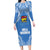 Hela Wigmen Rugby Family Matching Long Sleeve Bodycon Dress and Hawaiian Shirt Papua New Guinea Polynesian Tattoo LT03 Mom's Dress Blue - Polynesian Pride