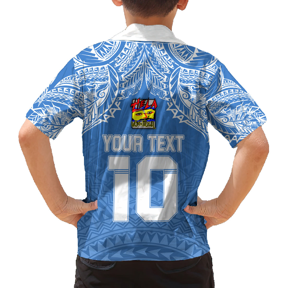 Custom Hela Wigmen Rugby Family Matching Mermaid Dress and Hawaiian Shirt Papua New Guinea Polynesian Tattoo LT03 - Polynesian Pride