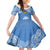 Custom Hela Wigmen Rugby Family Matching Summer Maxi Dress and Hawaiian Shirt Papua New Guinea Polynesian Tattoo LT03 Daughter's Dress Blue - Polynesian Pride