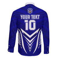 Custom Kimbe Cutters Rugby Family Matching Tank Maxi Dress and Hawaiian Shirt Papua New Guinea Polynesian Tattoo Blue Version LT03 - Polynesian Pride