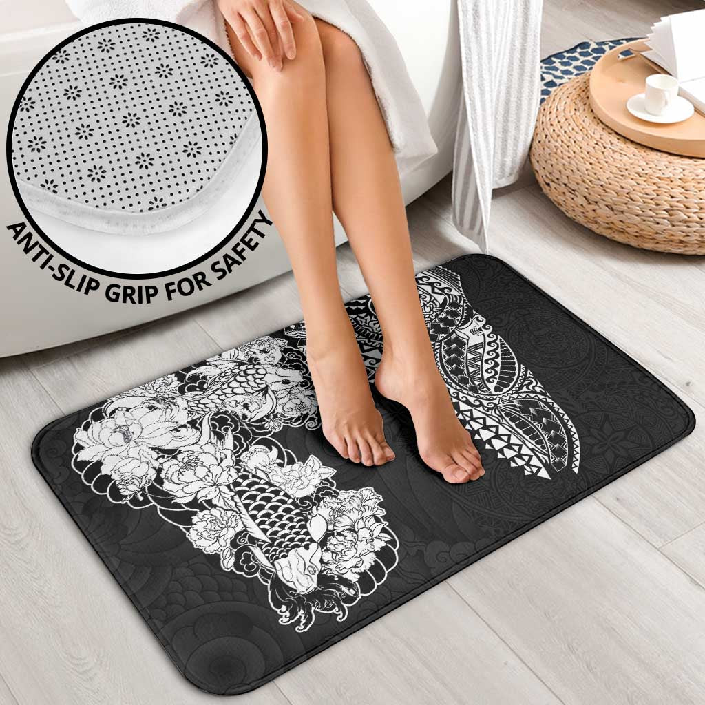 Japanese Irezumi and Hawaiian Polynesian Art Tattoo Bathroom Set Black Color - Polynesian Pride
