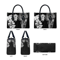 Japanese Irezumi and Hawaiian Polynesian Art Tattoo Leather Bag Black Color LT03 - Polynesian Pride