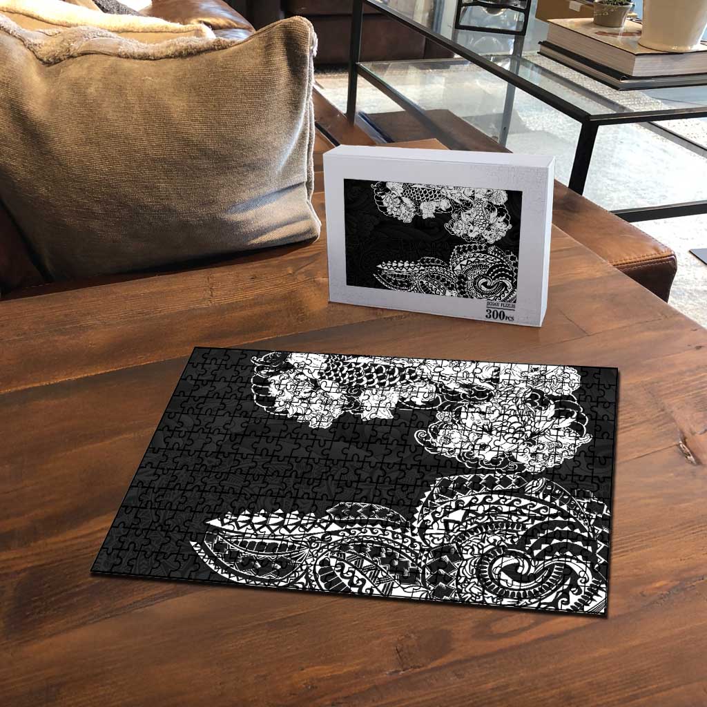 Japanese Irezumi and Hawaiian Polynesian Art Tattoo Puzzle Black Color - Polynesian Pride