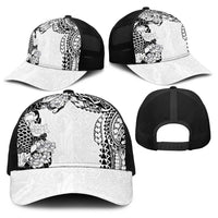 Japanese Irezumi and Hawaiian Polynesian Art Tattoo Baseball Net Cap White Color - Polynesian Pride