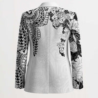 Japanese Irezumi and Hawaiian Polynesian Art Tattoo Blazer White Color LT03 - Polynesian Pride
