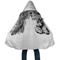 Japanese Irezumi and Hawaiian Polynesian Art Tattoo Cloak White Color - Polynesian Pride
