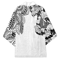 Japanese Irezumi and Hawaiian Polynesian Art Tattoo Kimono White Color LT03 - Polynesian Pride