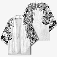 Japanese Irezumi and Hawaiian Polynesian Art Tattoo Kimono White Color LT03 - Polynesian Pride