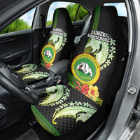 Hawaii Kaimuki High School Car Seat Cover Tribal Kakau Pattern Mix Hibiscus Flower LT03 - Polynesian Pride