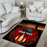 Custom New Zealand and Australia ANZAC Day Area Rug Gallipoli and Canlelight Lest We Forget LT03 - Polynesian Pride