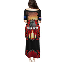 Custom New Zealand and Australia ANZAC Day Family Matching Puletasi and Hawaiian Shirt Gallipoli and Canlelight Lest We Forget LT03 - Polynesian Pride