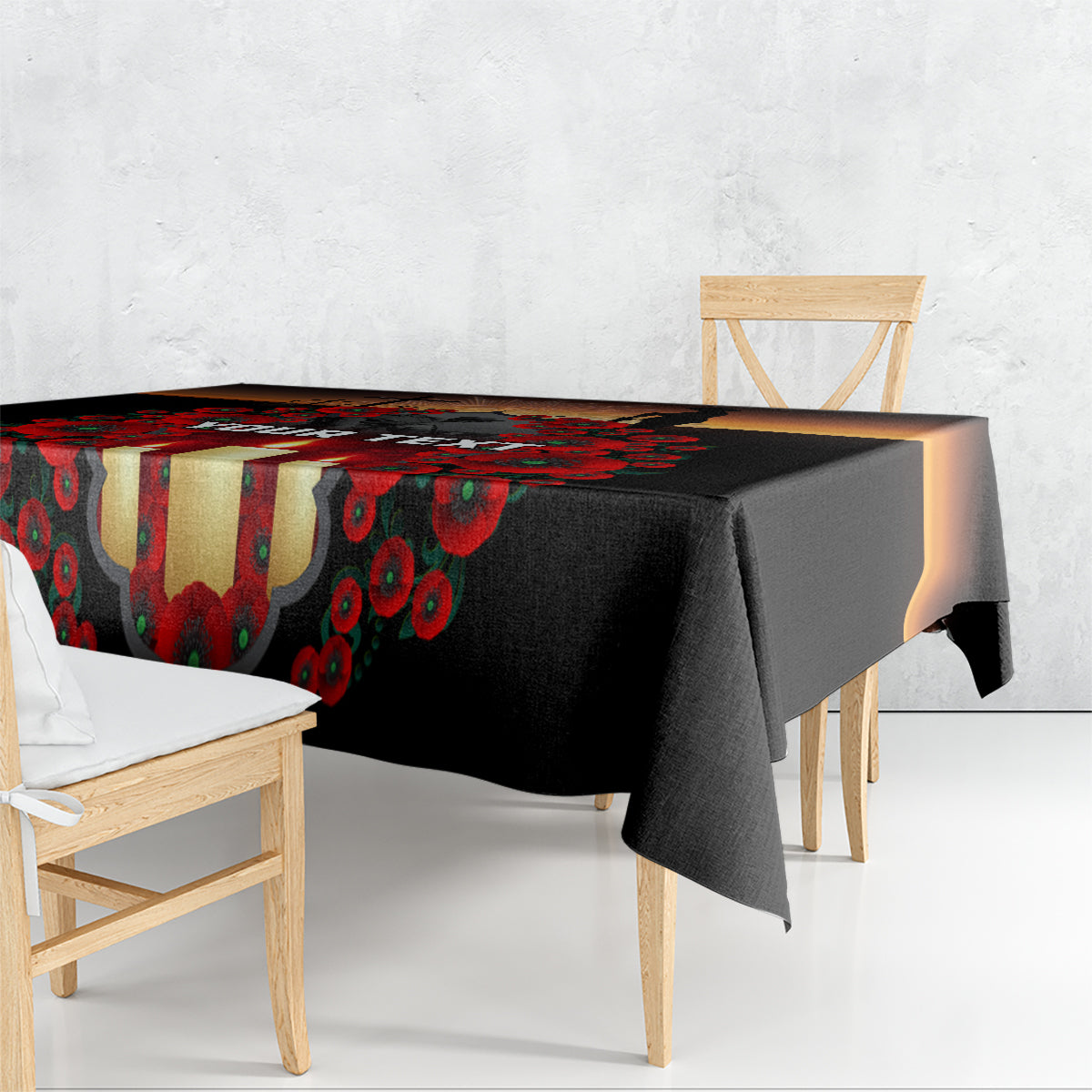 Custom New Zealand and Australia ANZAC Day Tablecloth Gallipoli and Canlelight Lest We Forget LT03 - Polynesian Pride