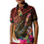 Papua New Guinea Bird-of-Paradise Kid Polo Shirt Hibiscus and Kundu Drum Tribal Pattern LT03 Kid Yellow - Polynesian Pride