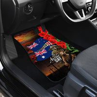 New Zealand and Australia ANZAC Day Car Mats National Flag mix Kiwi Bird and Kangaroo Soldier Style LT03 - Polynesian Pride