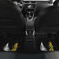 New Zealand and Australia ANZAC Day Car Mats National Flag mix Kiwi Bird and Kangaroo Soldier Style LT03 Set 2pcs - Back Black - Polynesian Pride
