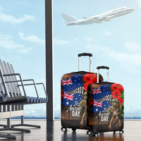 New Zealand and Australia ANZAC Day Luggage Cover National Flag mix Kiwi Bird and Kangaroo Soldier Style LT03 - Polynesian Pride